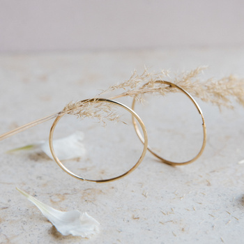 Kolczyki koła - złote koła, klasyczne szarniry 4 cm