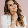 Kolczyki koła - złote koła, diamentowane 585, 44 mm