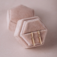 Kolczyki Złote Sopelki - 585 - zapięcia sztyft