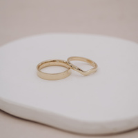 Obrączki ślubne Kontur U + Klasyk - 2,5 mm i 4 mm