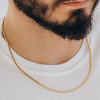 Złoty Łańcuszek w splocie królewskim - 60 cm - 585