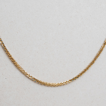 Łańcuszek złoty lisi ogon - rodowany 585, 55 cm