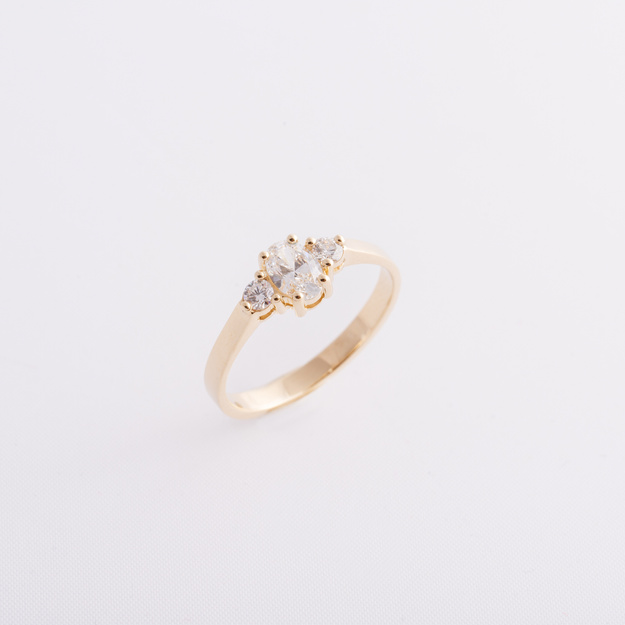  Pierścionek z diamentami 0,51 ct - 585 - Golden Grace Oval