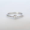 Pierścionek klasyczny z białe złoto 0,20 ct -585