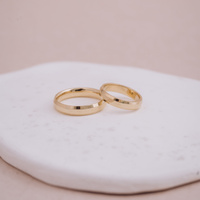 Obrączki ślubne Mocno Fazowane - 4 mm i 4mm