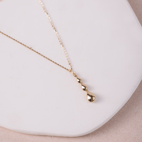 Naszyjnik Złoty z potrójne krople - 585