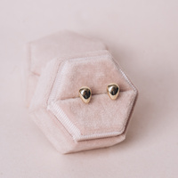 Kolczyki złote mini łezka - 585 - sztyfty