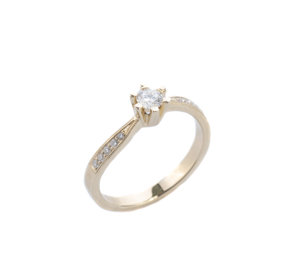 Pierścionek z brylantami 0.30 ct  