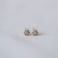 Kolczyki z brylantami 0,08 ct - sztyfty - 585