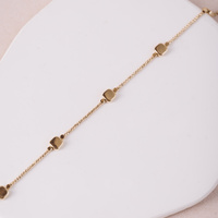 Bransoletka złota z kwadracikami i diamentowanymi elementami - 585