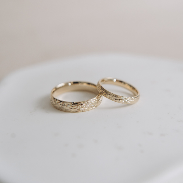 Obrączki Ślubne - kora drewna 3mm i 4mm
