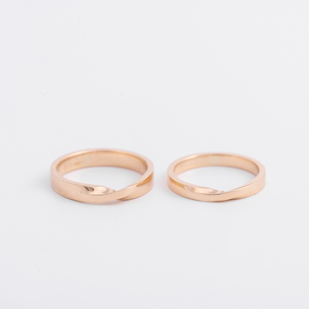 Obrączki ślubne „Infinity Möbius" - 4mm i 3mm