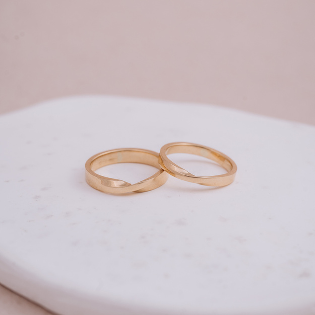 Obrączki ślubne „Infinity Möbius" - 4mm i 3mm