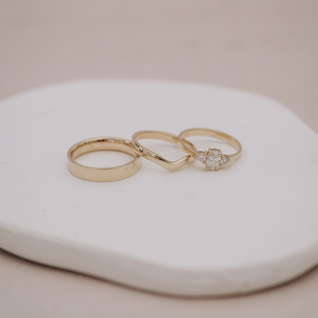  Pierścionek z diamentami 0,51 ct - 585 - Golden Grace Oval