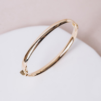 Bransoletka Złota sztywna - zaokrąglona - 585