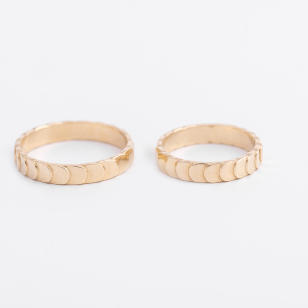 Obrączki z żółtego złota  Eterna 3D- 4mm