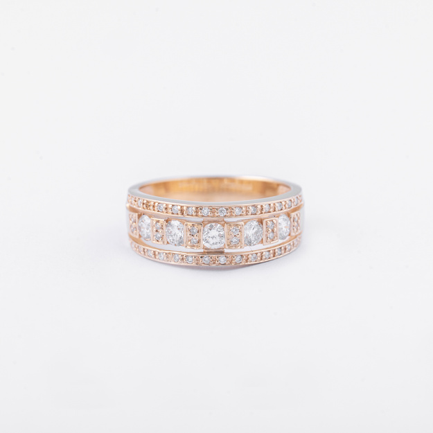 Pierścionek z brylantem 0,68 ct - 585 - Złoty Blask