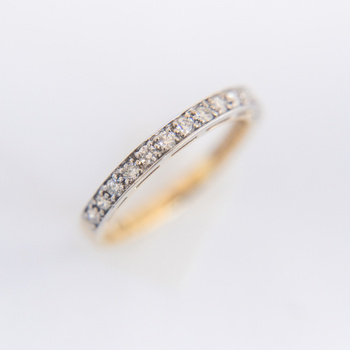  Pierścionek z brylantami 0.48 ct - gładki, wielokamieniowy