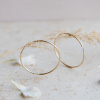 Kolczyki koła - złote koła, klasyczne szarniry 3,5 cm