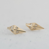 Kolczyki z diamentami  0,20 ct w kształcie latawców - autorskie