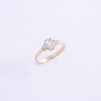  Pierścionek z Kamieniem Księżycowym  i brylantami  0.12ct