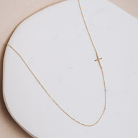 Naszyjnik złoty delikatny krzyżyk 585