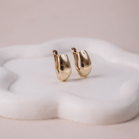 Kolczyki Złote Soft Drop - 585 - zapięcia angielskie 