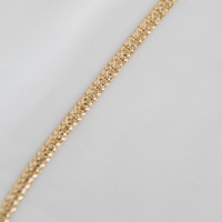 Złota Bransoletka płaska diamentowana - 585