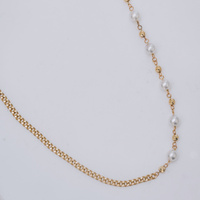 Złoty naszyjnik z perłami – próba 585