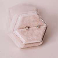 Złote Kolczyki Sztyfty z Cyrkoniami 585 – Klasyczna Elegancja