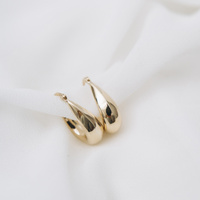 Kolczyki złote łezki - włoskie - 585