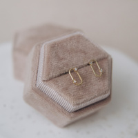 Kolczyki spinacze z cyrkoniami - 585