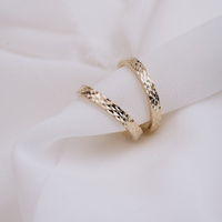 Złote kolczyki koła diamentowane 20mm  - 585