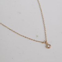 Naszyjnik złoty minimalistyczny z cyrkonią 585