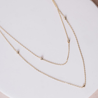 Złoty Naszyjnik Warstwowy 585 „Golden Dots”