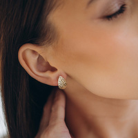 Kolczyki łezki - diamentowane 585