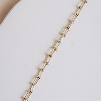 Bransoletka złota prostokątne ogniwa 585