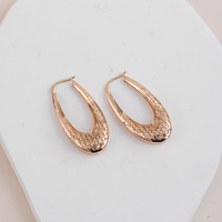 Złote kolczyki o unikalnym wzorze ażurowym - 585