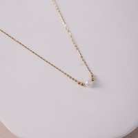 Naszyjnik Złoty z perłą i kuleczkami - 585 