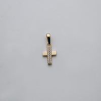 Złoty krzyżyk z cyrkoniami – próba 585