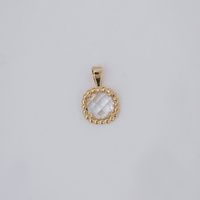 Złoty wisiorek z cyrkonią - 585