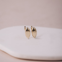 Kolczyki złote Migdałki Gładkie -585- angielskie zapięcia 