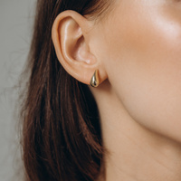 Kolczyki złote krople małe - 585 - małe 