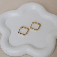 Kolczyki złote heksagony - 585