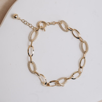 Bransoletka złota połączone ogniwa 585