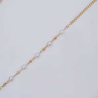 Bransoletka Złota 585 z Perełkami