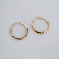 Kwadratowe kolczyki koła – złoto 585