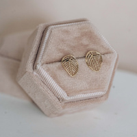 Złote kolczyki liście – próba 585