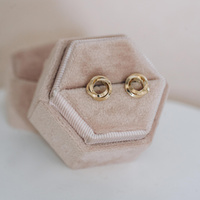 Złote kolczyki paczki hiszpańskie – próba 585