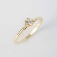  Pierścionek z brylantem - kwiat lotosu 0.18 ct